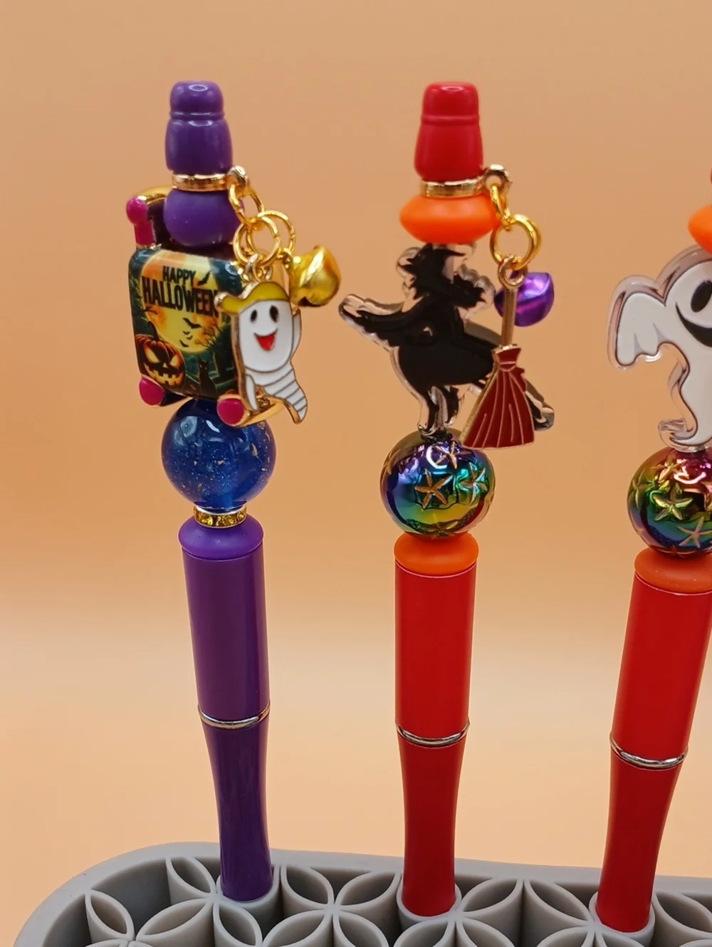 Halloween Charm Pen - Purple and Red Set Of 4
